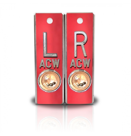 Aluminum Position Indicator X Ray Markers- Bright Red Metallic Color